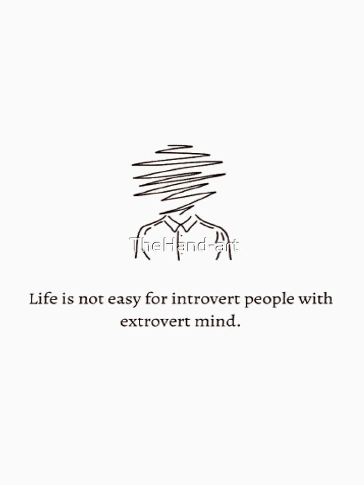 Introverts extrovert mind by TheHand-art Unisex , , , Long Sleeve Tee