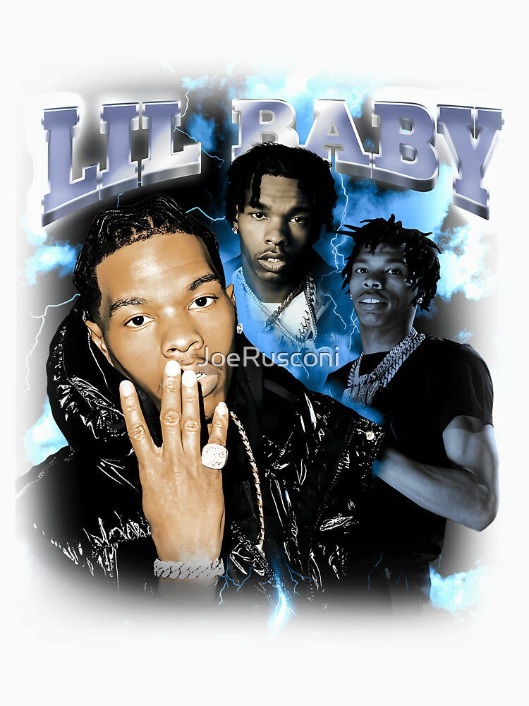 Lil Baby 90S Bootleg by JoeRusconi Unisex , , , Long Sleeve Tee