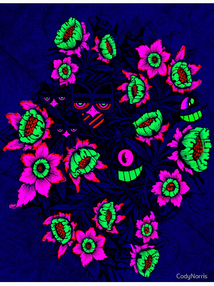 Stuff in the Bushes Blacklight Glow in the dark Pattern by CodyNorris