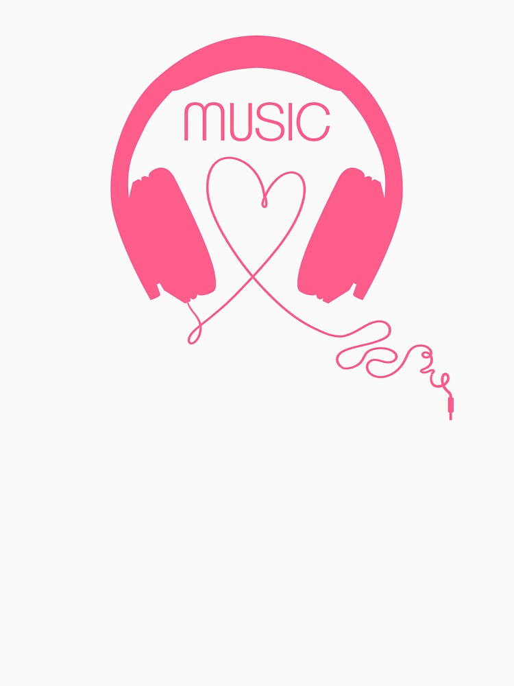 music love - headphone silhouette graphic design by hayrpictures Unisex , , , Long Sleeve Tee