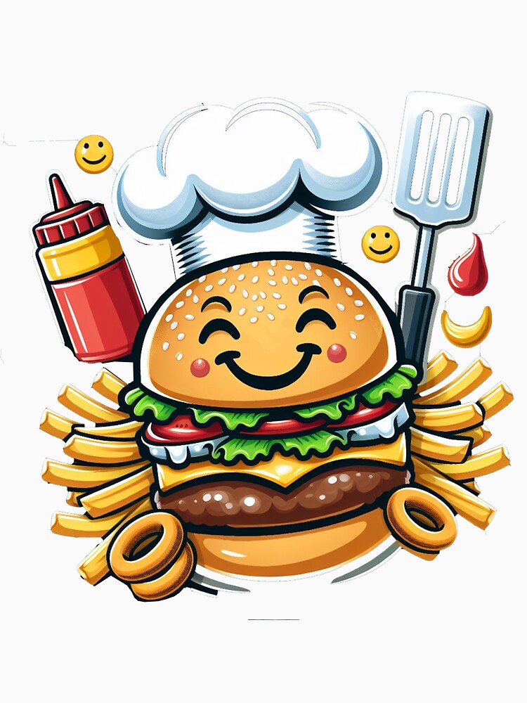 Burger Bliss: Happy Bites Delight by maheart83 Unisex , , , Long Sleeve Tee