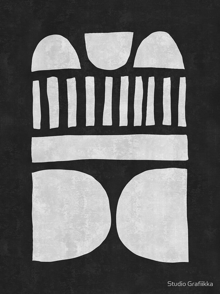 Concurrence 02 - Charcoal - Minimal - Abstract - Mid Century Modern Art by Studio Grafiikka