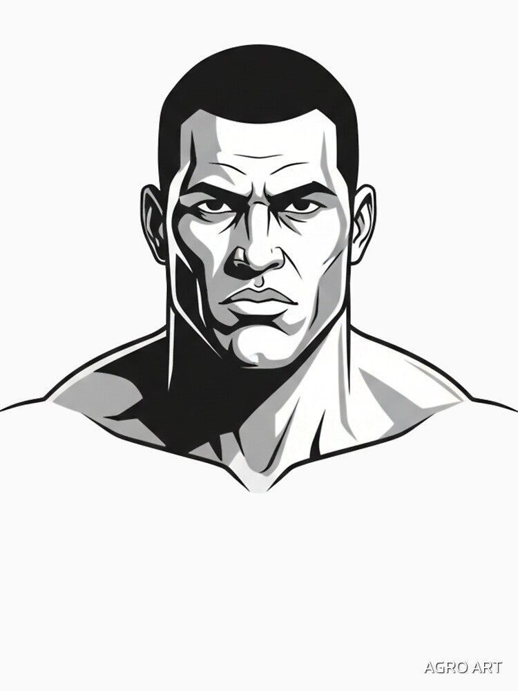 Minimal Strong Male Portrait Illustration by AGRO ART
