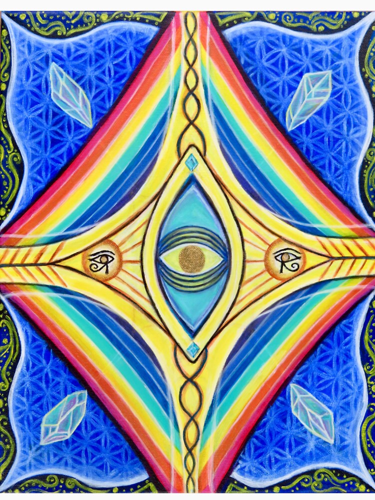 eye of horus ra gold pyramid rainbow sacred geometry protection symbol by mia-phoenix