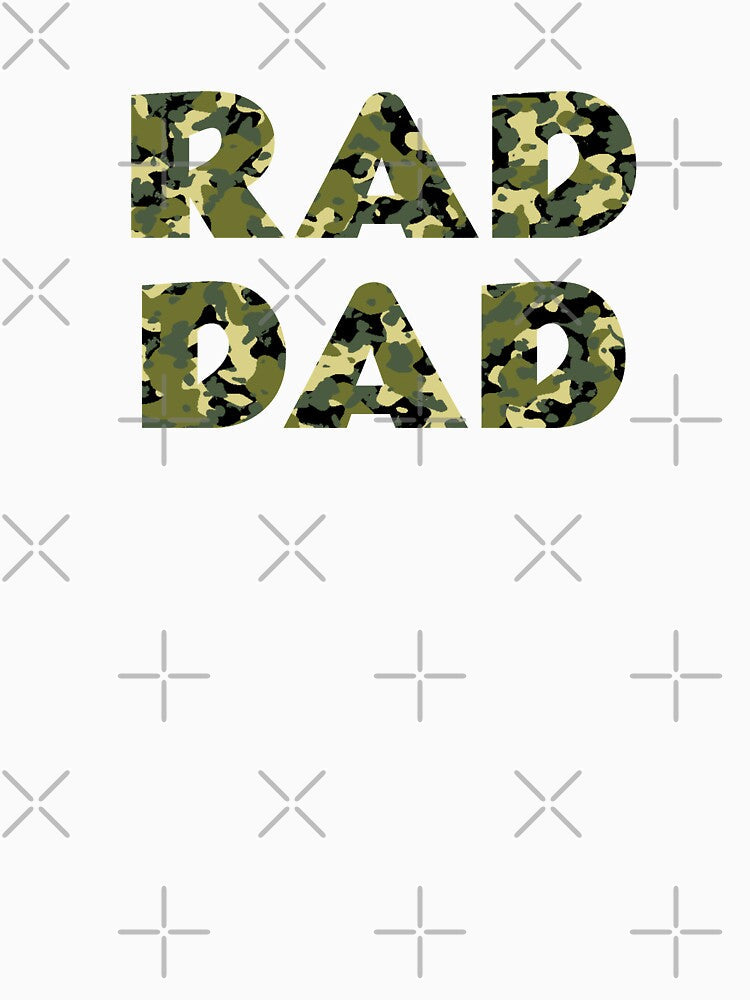 Camo RAD DAD Stickers by Lazy Dad Creations Unisex , , , Long Sleeve Tee
