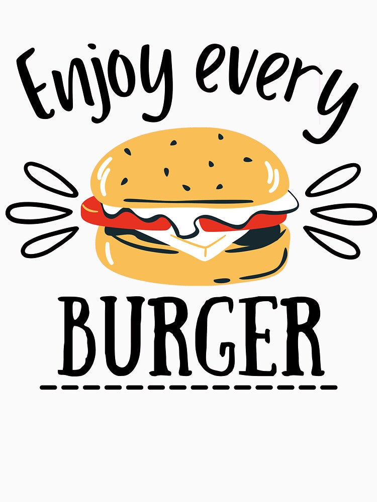enjoy every burger by lucky-cloud Unisex , , , Long Sleeve Tee
