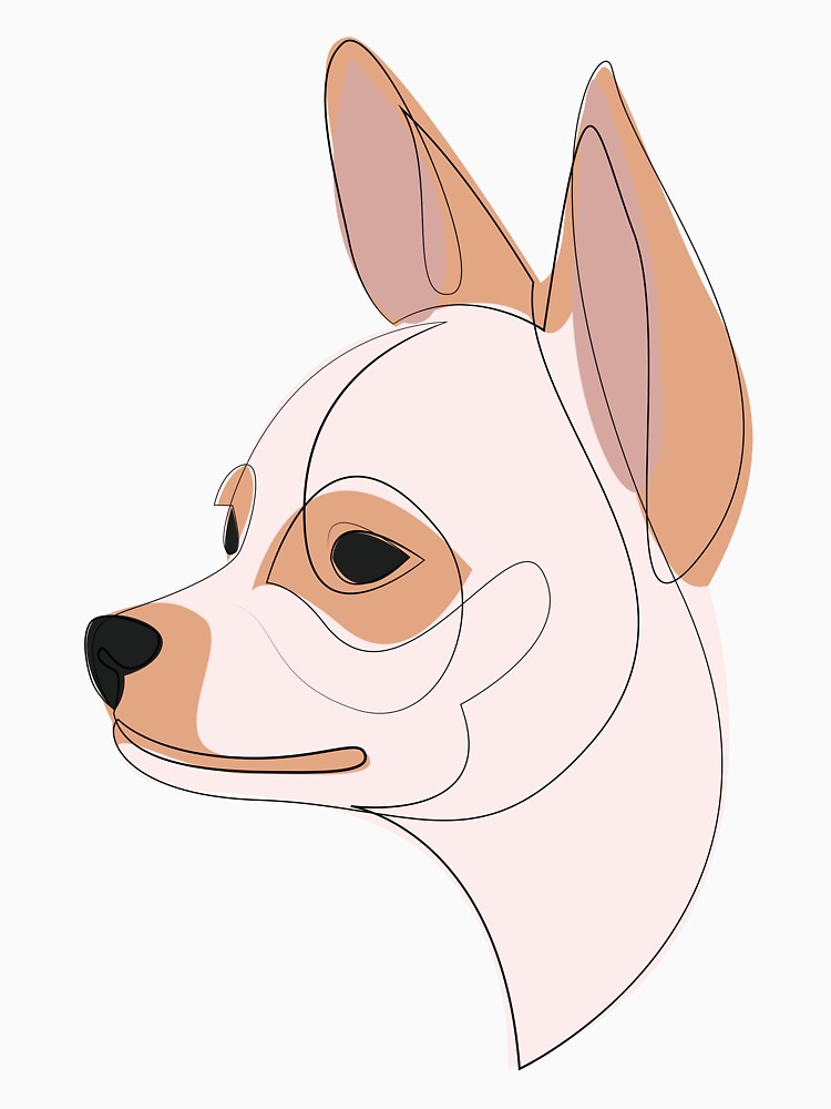 Chihuahua - continuous line drawing by addillum
