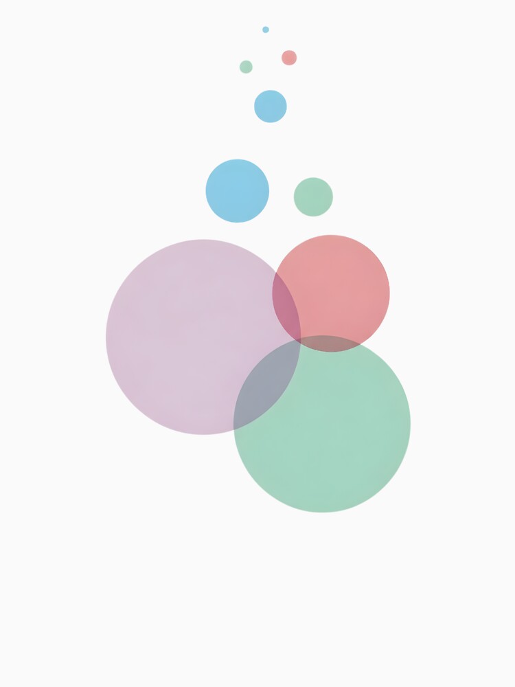 Minimal Overlapping Circles | Soft Pastel Abstract by Harbor-Pixel