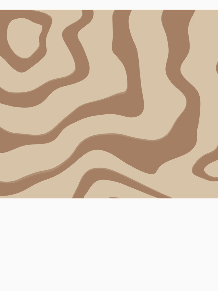 Neutral Organic Wavy Pattern – Minimal Earth Tone Abstract Art by Barelythere2324