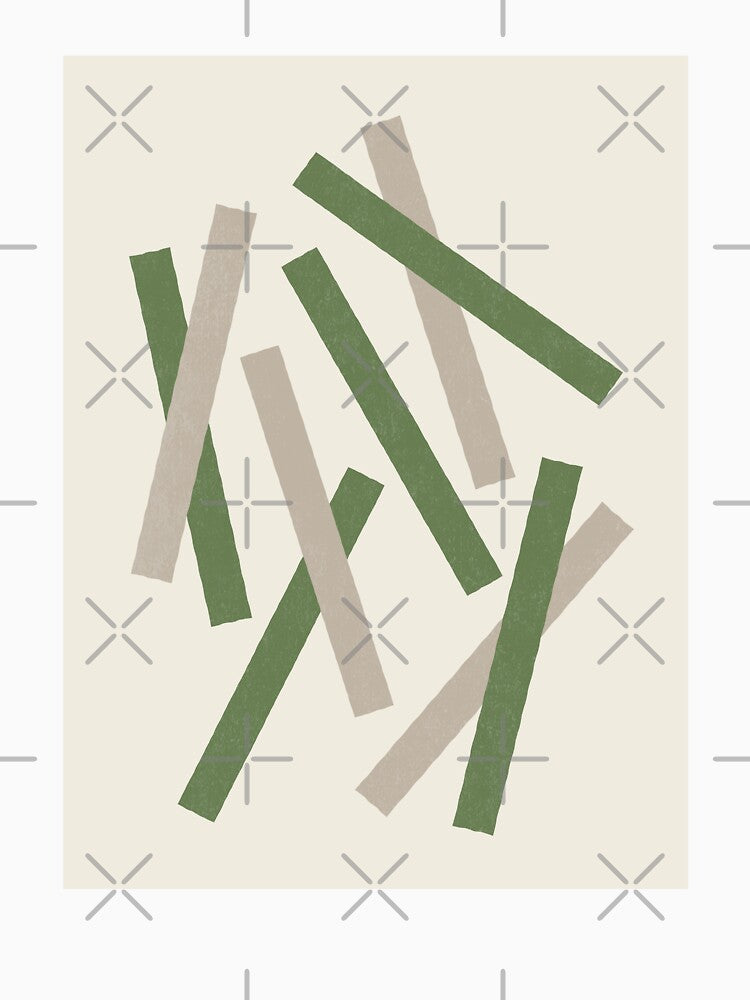 Lines Misaligned - Green Grey by moonlightprint