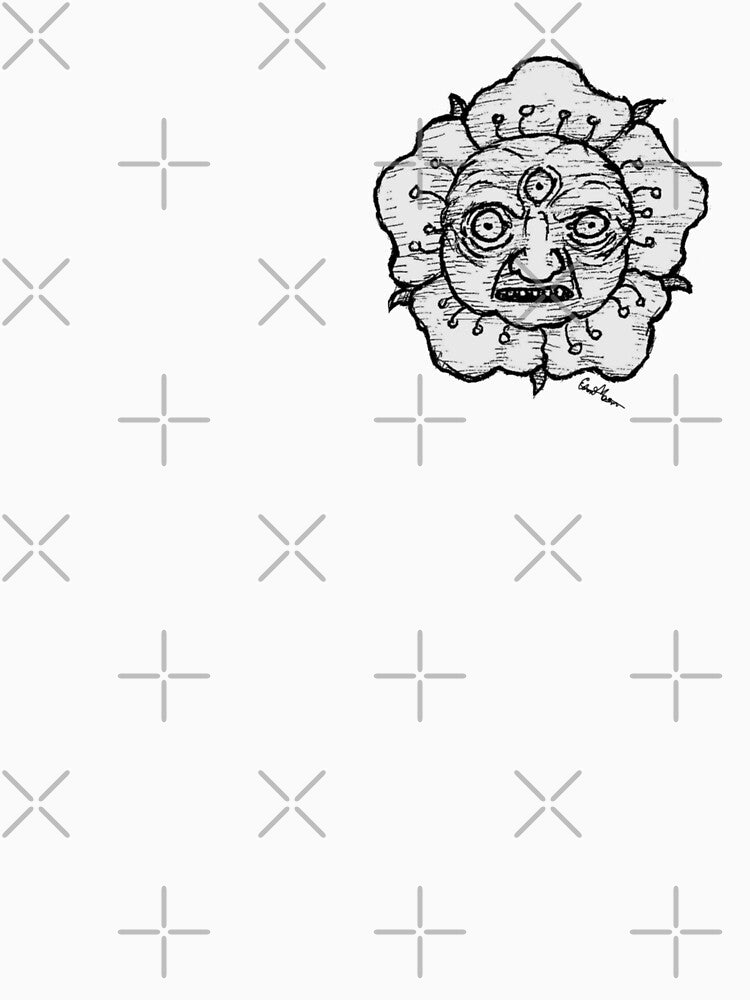 Flower Face (black and white) by Ethan Masten