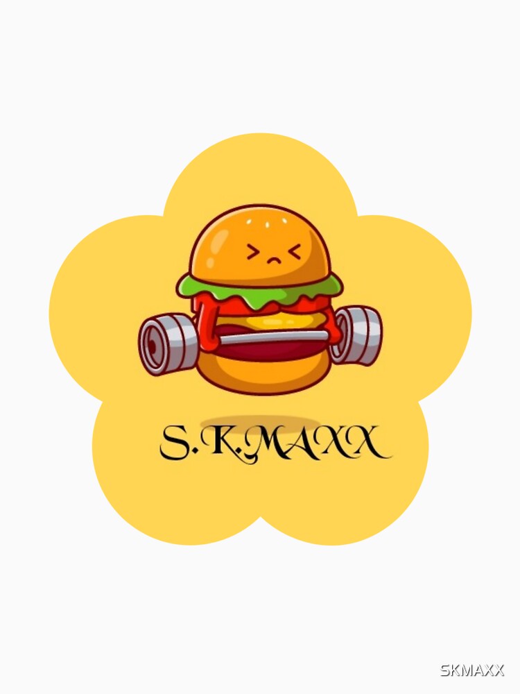 Funny burger lifts weights by SKMAXX Unisex , , , Long Sleeve Tee