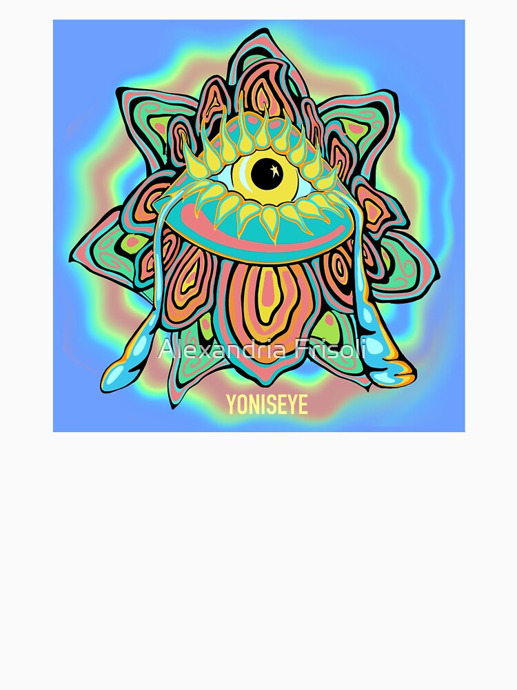 Yoni Rainbow Flower Trip 3/6 (blue vignette) | Yonis Eye | Frisoli by Alexandria Frisoli