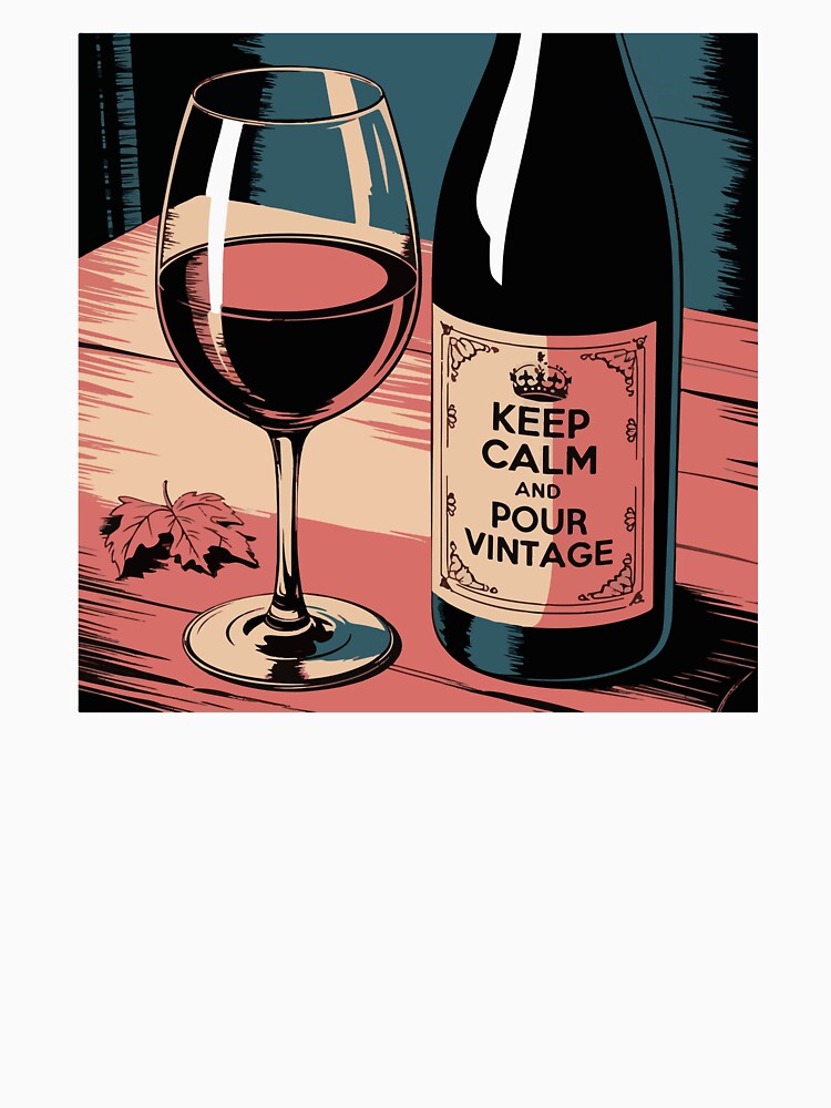 Keep Calm And Pour Vintage by WineandWear Unisex , , , Long Sleeve Tee