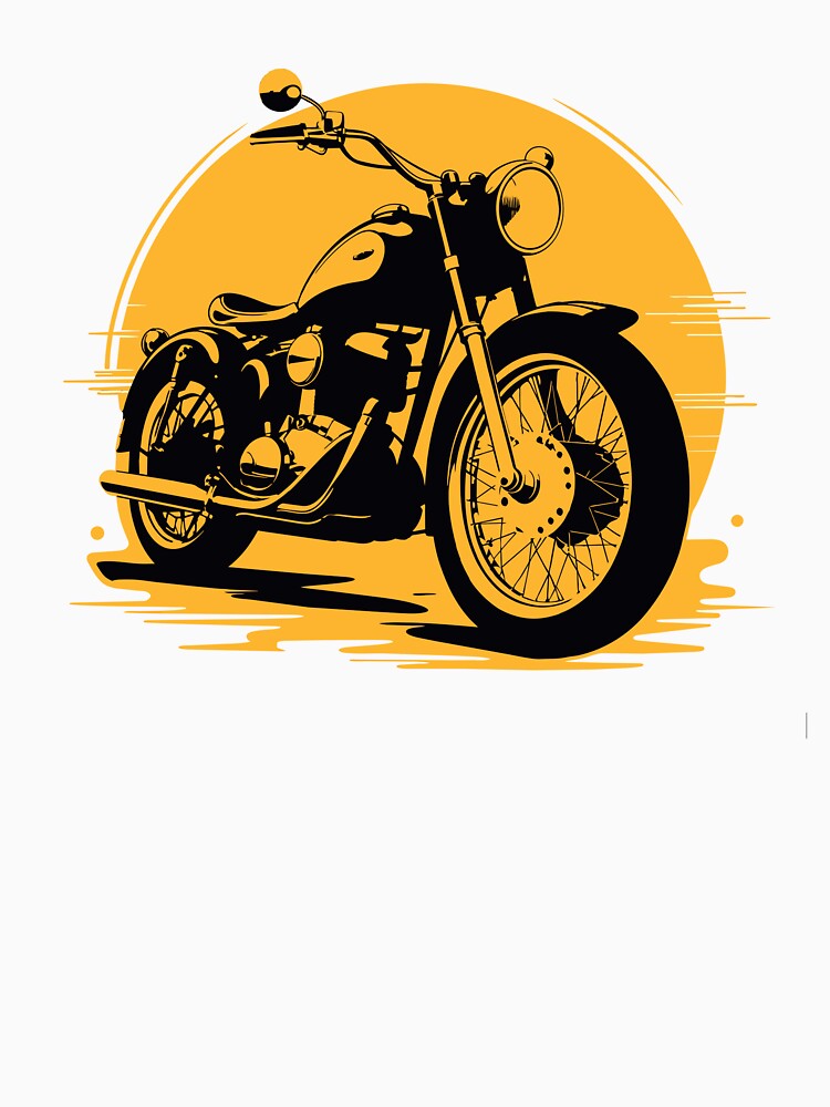 Vintage Classic Motorcycle Simple by DividedFortune Unisex , , , Long Sleeve Tee
