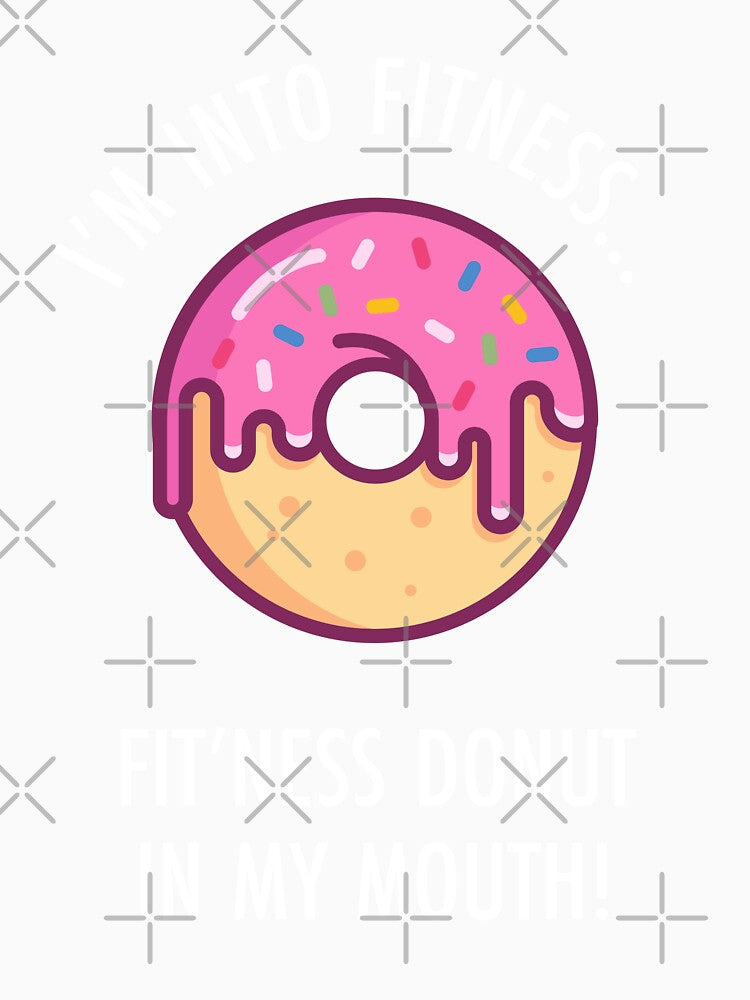 Donut Fitness Funny Doughnut Design by TeeMonsters Unisex , , , Long Sleeve Tee