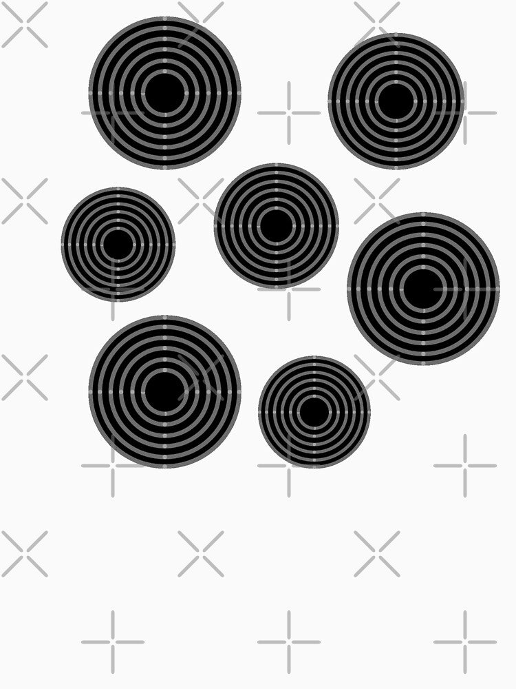 Overlapping Black Circle Pattern on White – Minimal Modern Design by Cultradesign