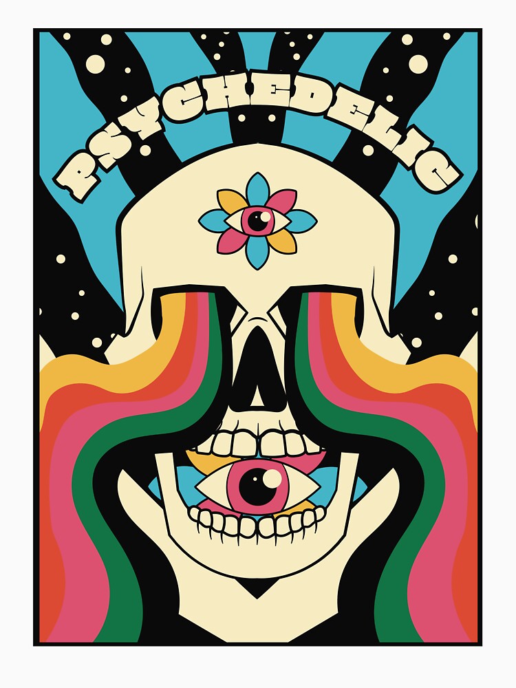 Psychedelic Skull Groovy by MelTay21