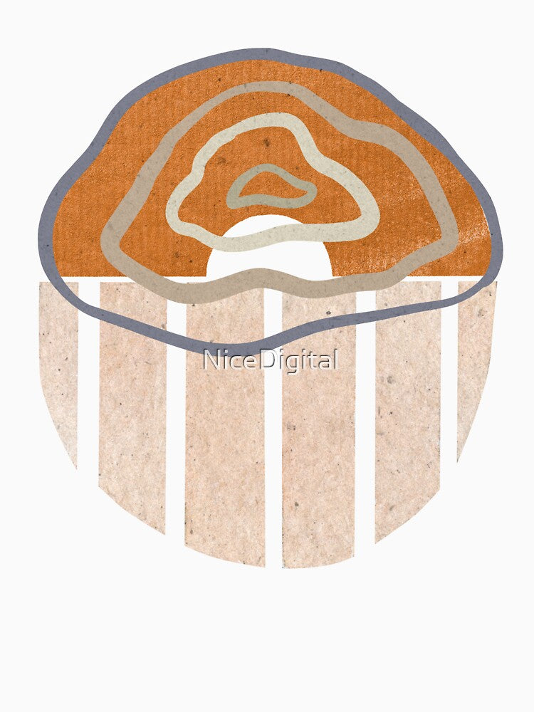 Abstract Geometric Earth Tone Circular Modern Minimalist Artwork by NiceDigital