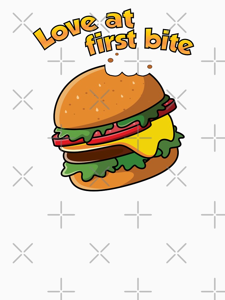 Love at first bite cheese burger by Donutlovers Unisex , , , Long Sleeve Tee