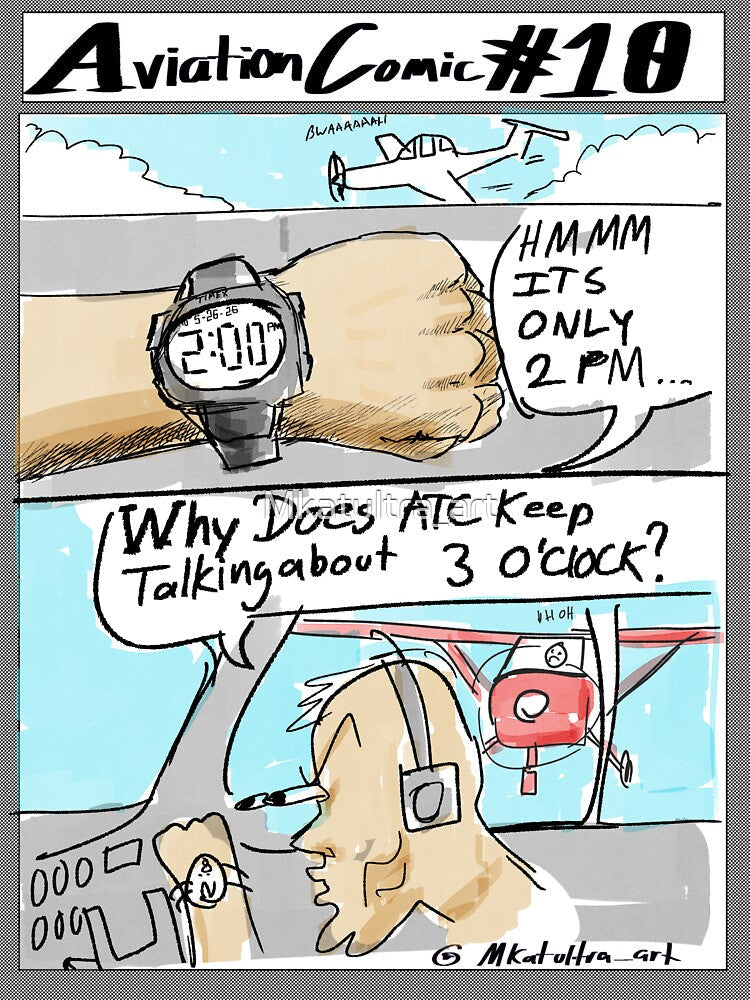 Aviation comic 10! traffic at 3 o'clock! by Mkatultra_art Unisex , , , Long Sleeve Tee