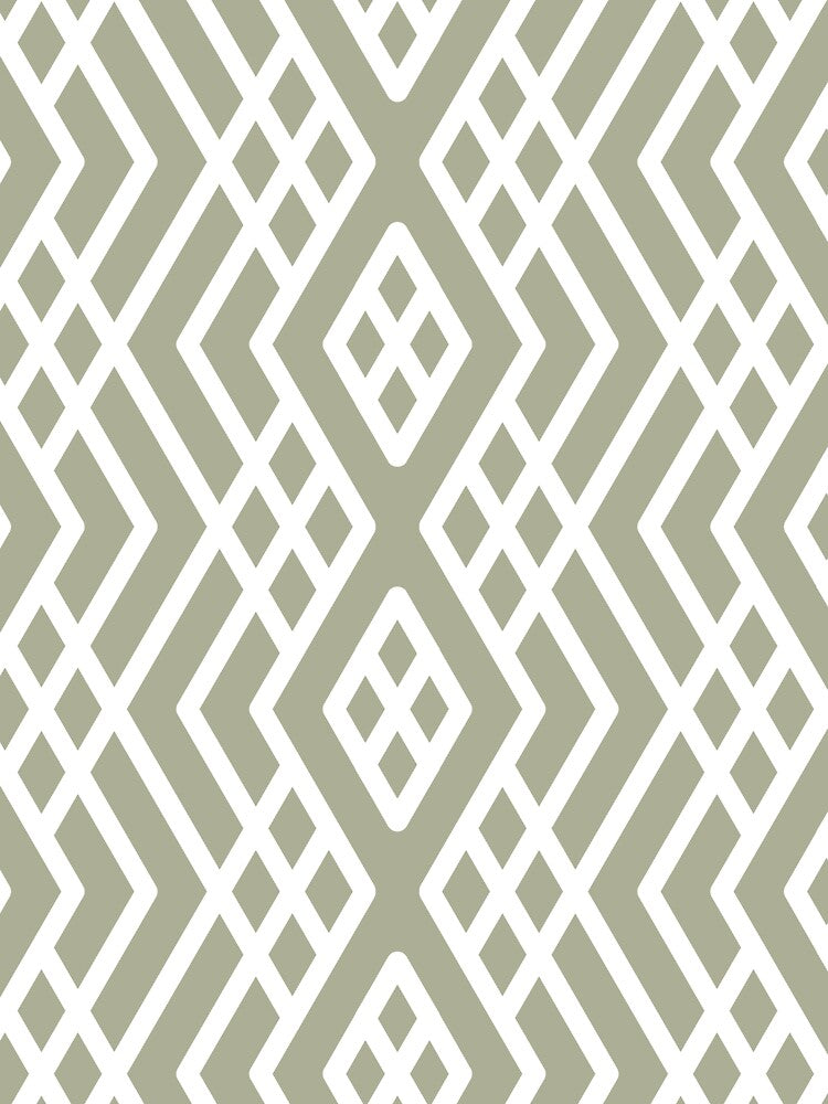 Green and White Geometric Shape Mosaic Pattern 3 Coordinates w/ PPG 2022 Color of the Year Olive Sprig PPG1125-4 - Colour Trends - Hue - Shade by ColorOfTheYears