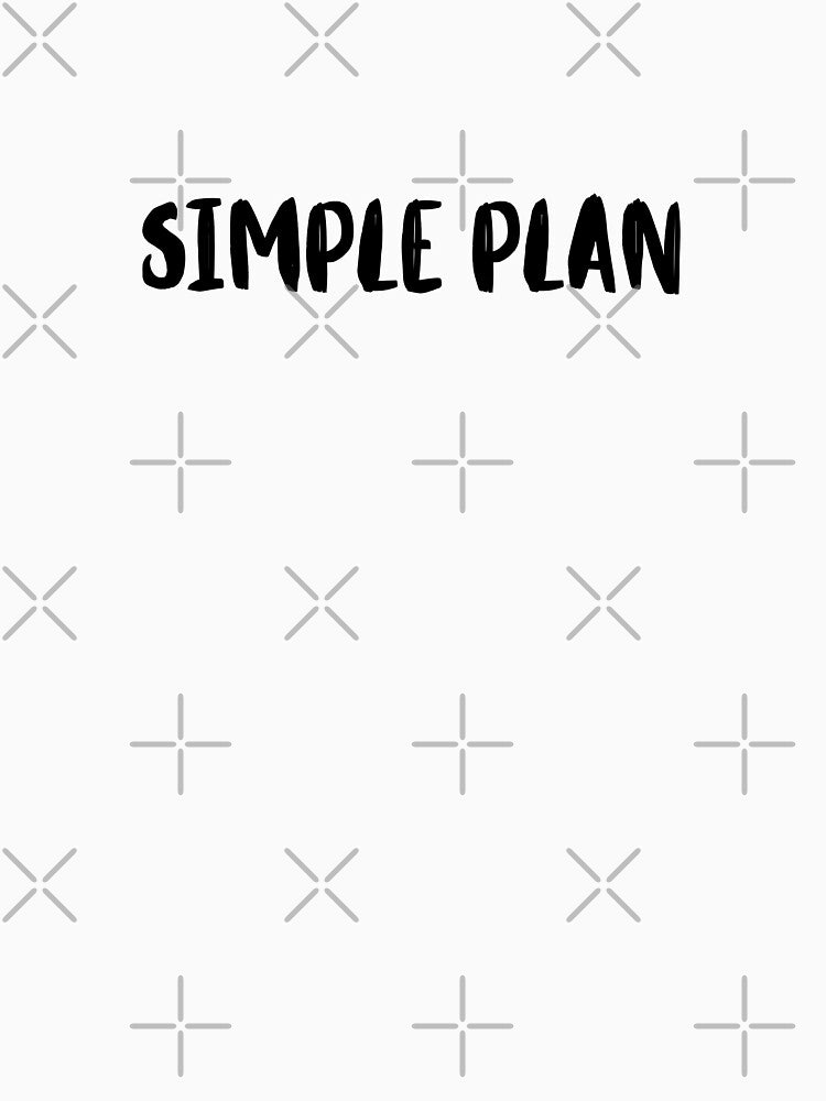 Simple Plan text by mwagie Unisex , , , Long Sleeve Tee