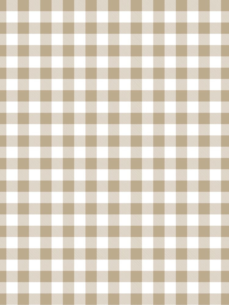 Tan and White Buffalo Plaid Pattern Pairs DE 2022 Trending Color Bamboo Screen DE6193 by ColorOfTheYears