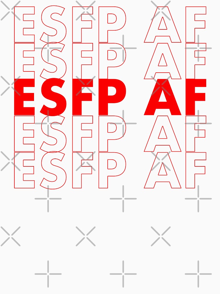 ESFP AF Red Personality MBTI Funny Shirt by FanaticTee Unisex , , , Long Sleeve Tee