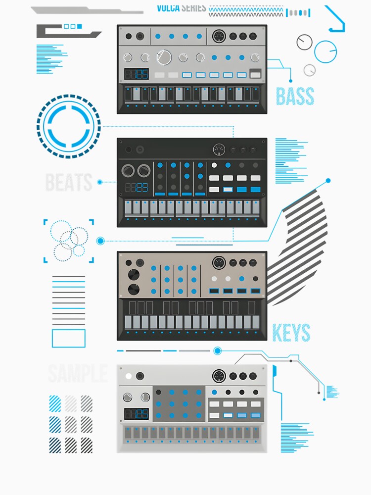 Volca Series Basic Blue Classic by msanziejeh1 Unisex , , , Long Sleeve Tee