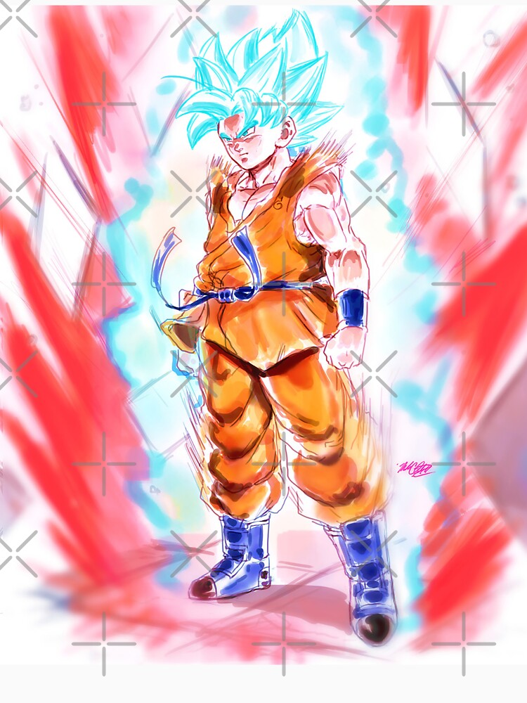Going SSJ- Kaio-Ken Goku Blue by markclarkii Unisex , , , Long Sleeve Tee