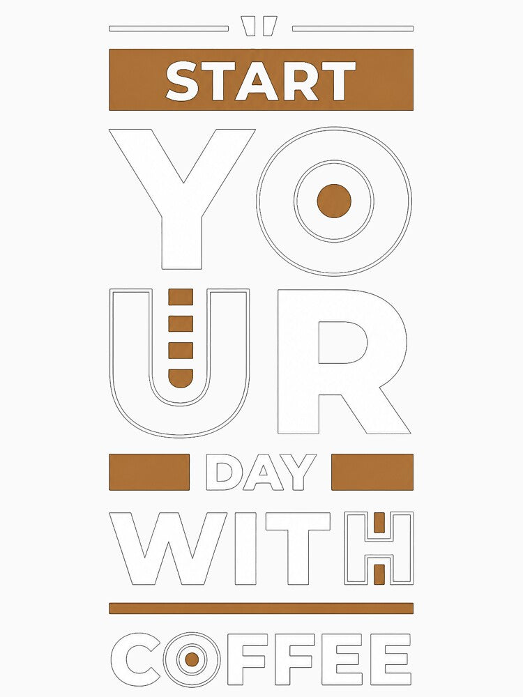 Start Your Day With Coffee Funny Coffee Lover Caffeine Addict Barista Gift by FerasArtFiveS