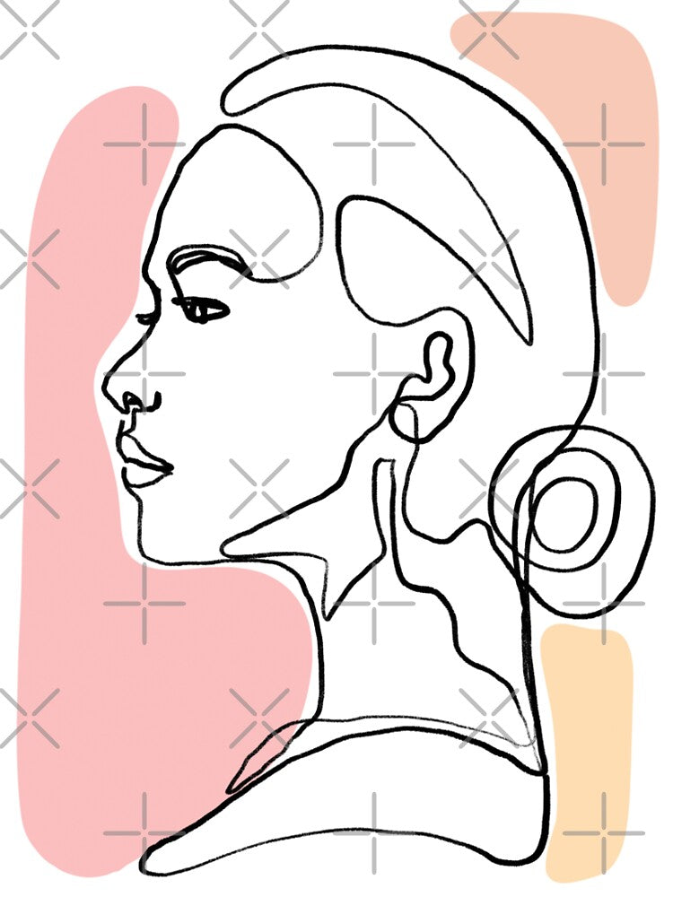 Woman Portrait Minimalist Line Art by trajeado14