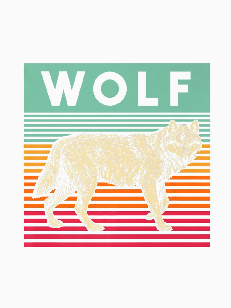 Retro Wolf 70s Wolf Premium by MunMunsh Unisex , , , Long Sleeve Tee
