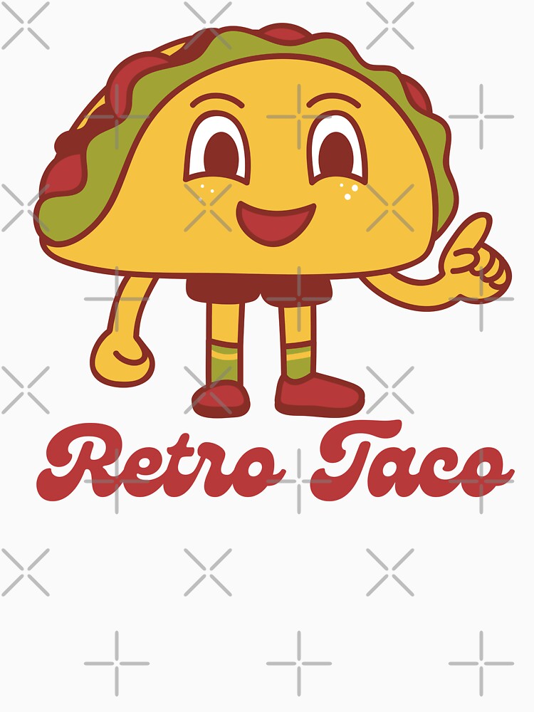 Retro Taco by tinytwist Unisex , , , Long Sleeve Tee