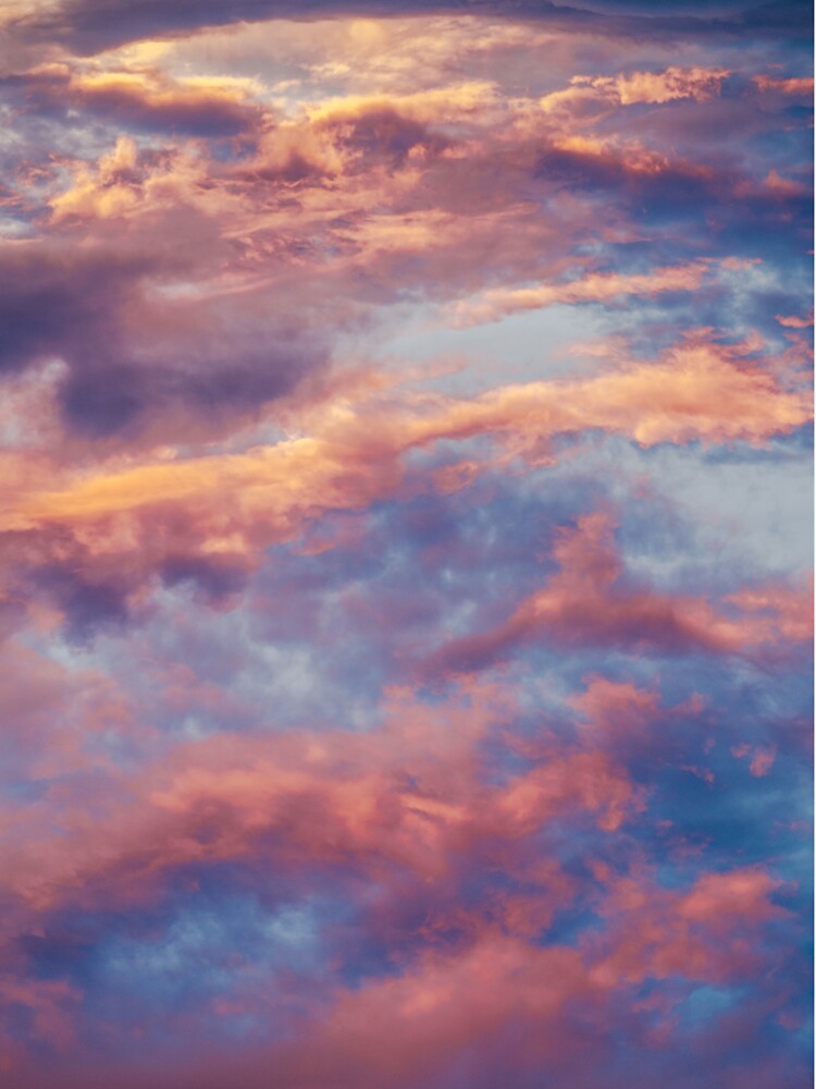 Pink & Blue Angelic Clouds by newburyboutique Unisex , , , Long Sleeve Tee