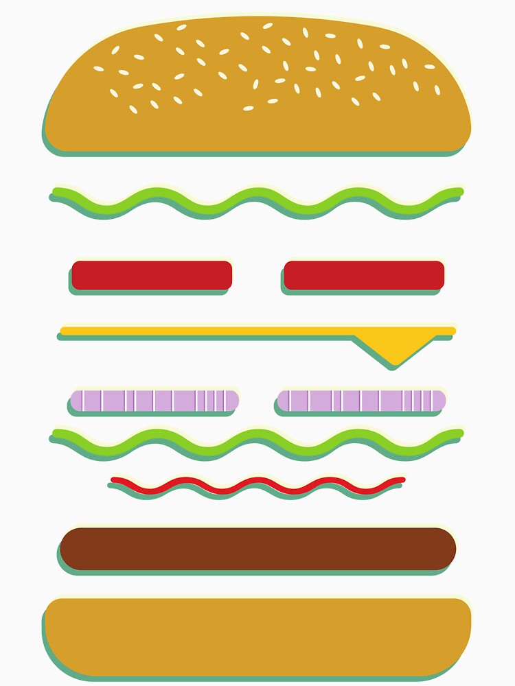 Deconstructed Burger by VirtualFaries Unisex , , , Long Sleeve Tee