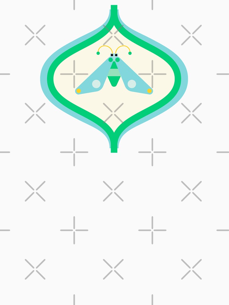 Cute retro blue and green bug by marufemia