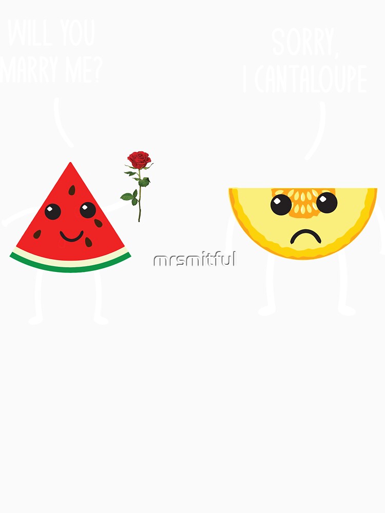 Funny Watermelon Cantaloupe Pun Jokes Humor by mrsmitful Unisex , , , Long Sleeve Tee