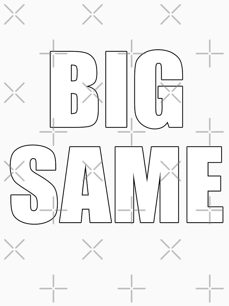 Big Same Minimalist White on Black Statement by deluxus Unisex , , , Long Sleeve Tee