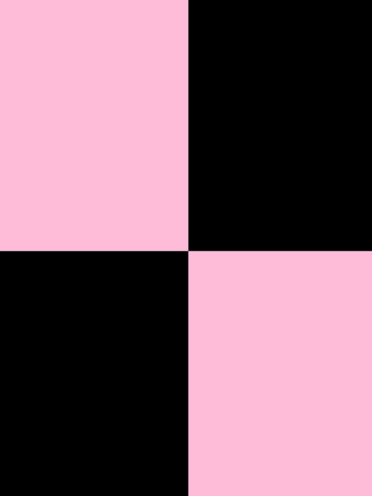 Quarters - Black and Cotton Candy Pink by JustPatterns2 Unisex , , , Long Sleeve Tee