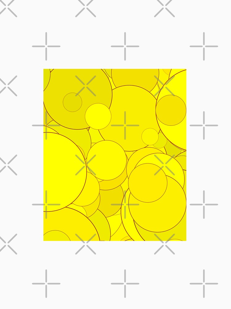 Bright Yellow Overlapping Circles Random Pattern by plumpjose