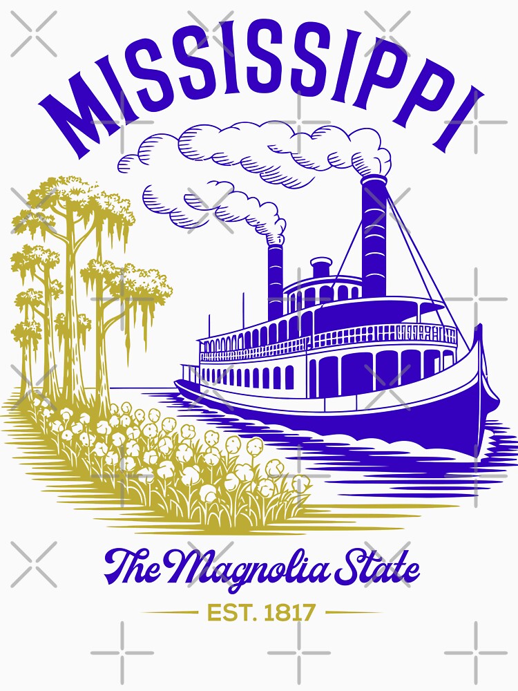 Mississippi The Magnolia State by Whereiskim Unisex , , , Long Sleeve Tee