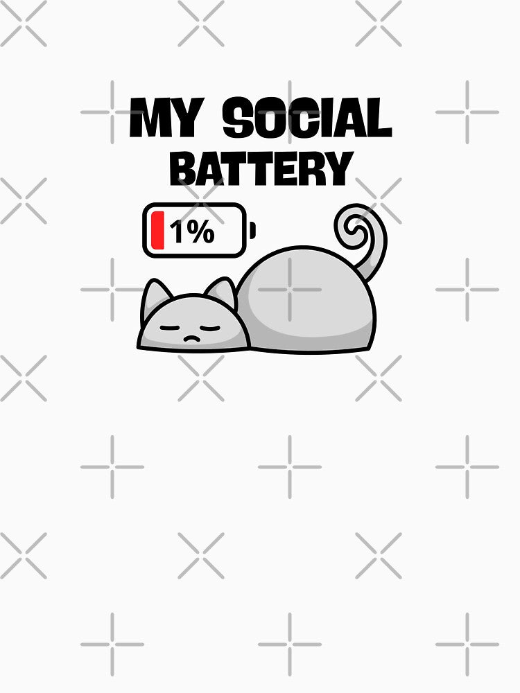 My soial battery cat funny meme by Aftertomorrow