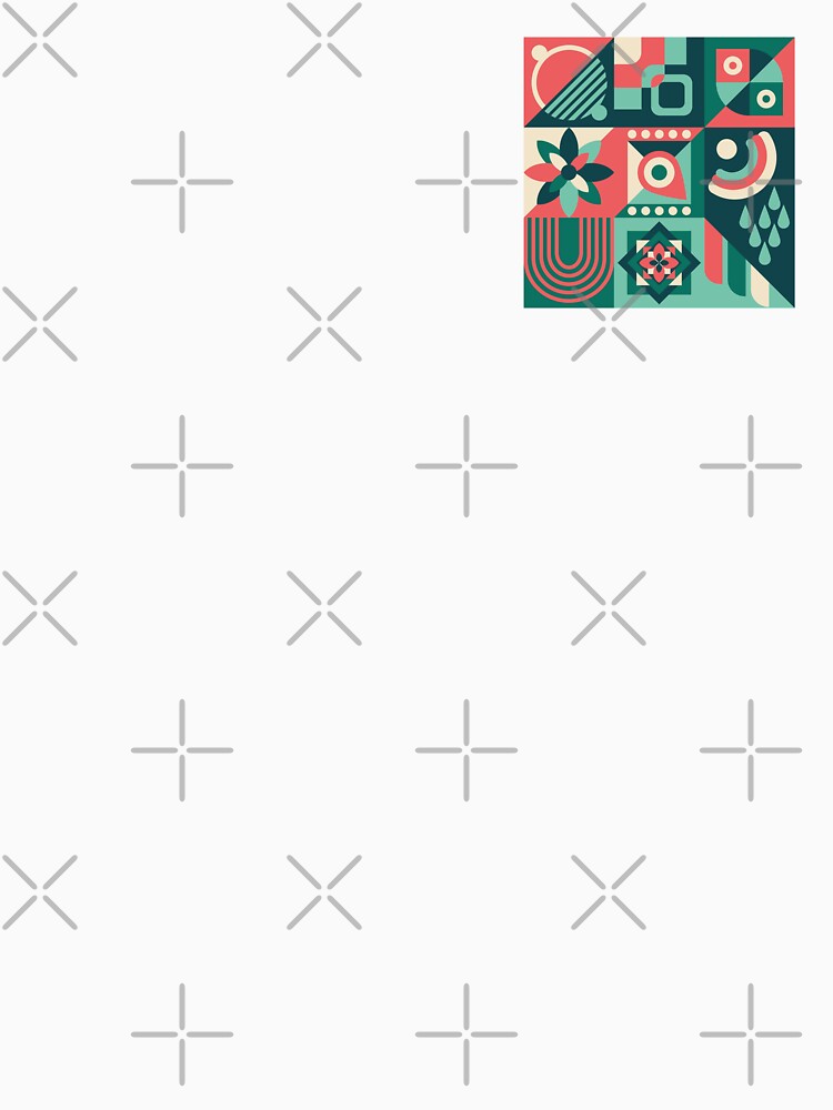 Mid century modern geometric pattern green by vianahline