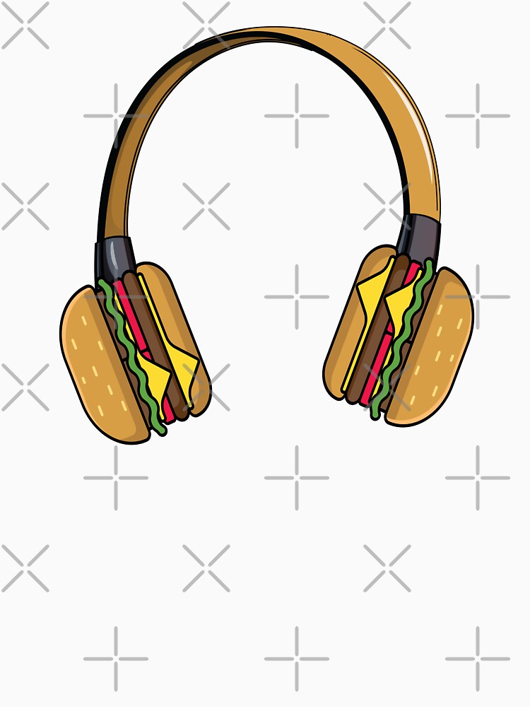 Cheese burger headphone music by Donutlovers Unisex , , , Long Sleeve Tee