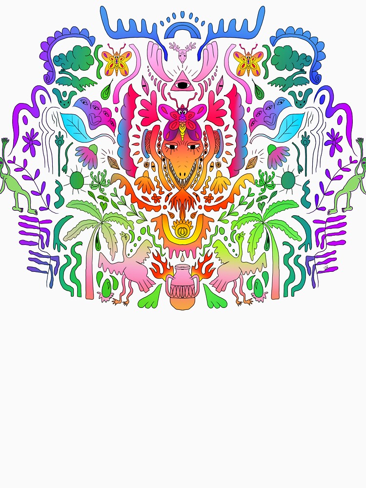 'Dragon Breath'  Colorful, Psychedelic, Symmetrical Print by Venus-in-Virgo