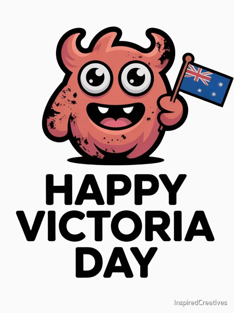 Funny Happy Victoria Day Monster Cute Patriotic Cartoon by InspiredCreatives