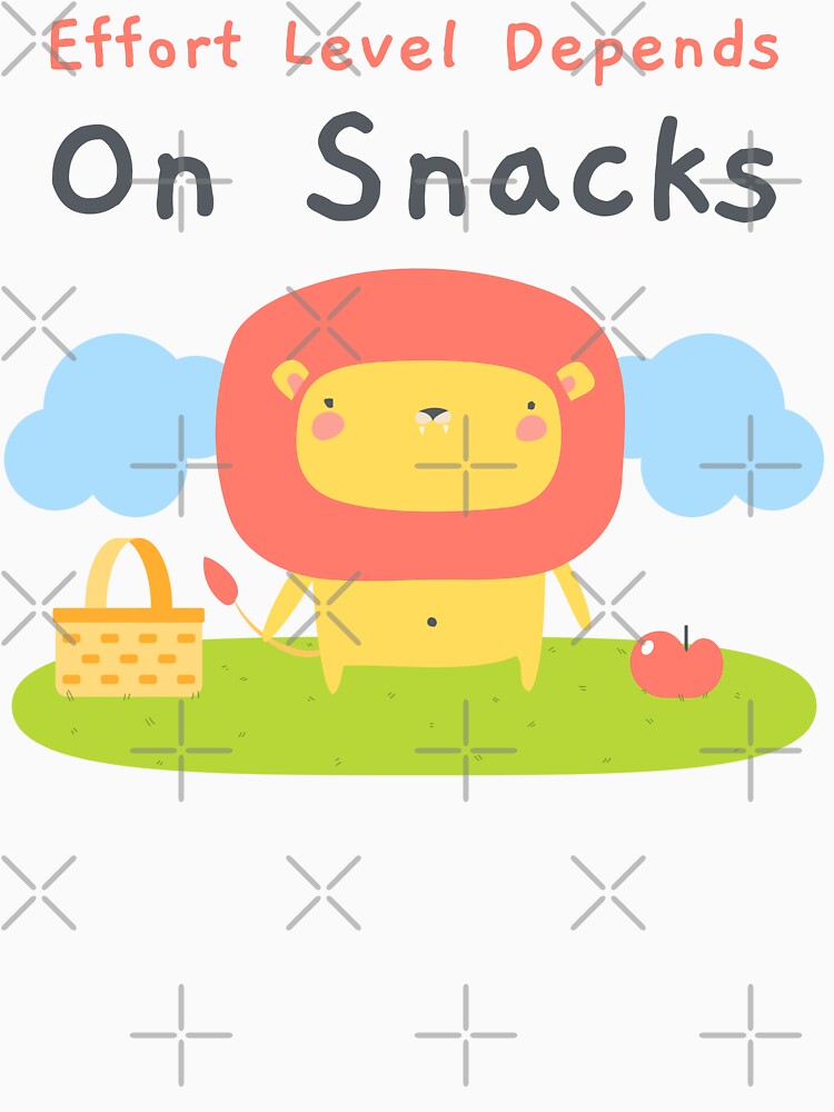Effort Level Depends On Snacks by RandisTees Unisex , , , Long Sleeve Tee