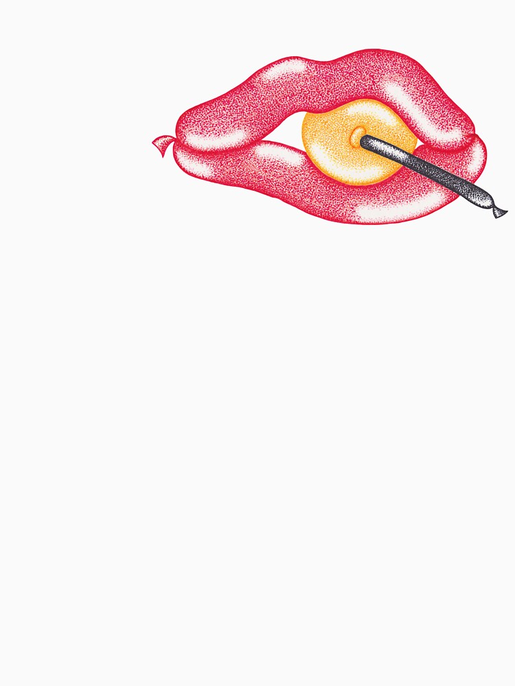 Pop art lips balloon twisting inspired red lips by MitoP Unisex , , , Long Sleeve Tee